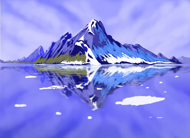 Mountains Digital Art, HD wallpaper