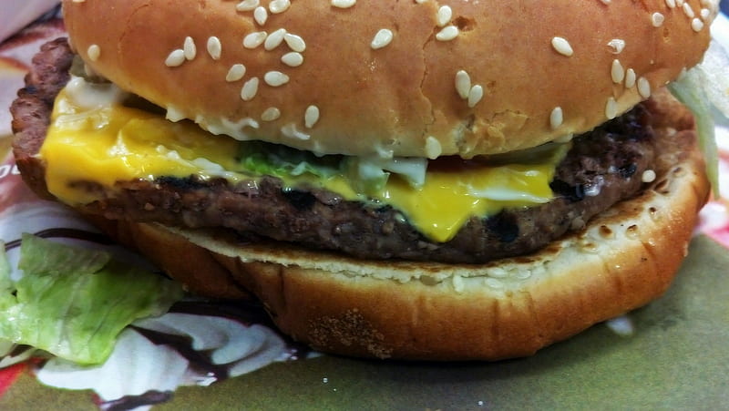 Whopper With Cheese, burger king, cheeseburg, big burger, whopper, HD wallpaper