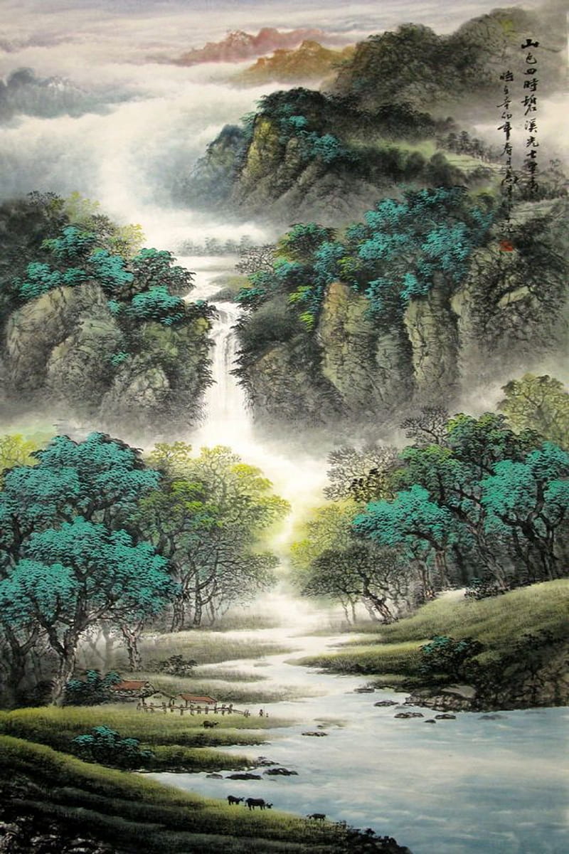 Japanese art, japan, nature, HD phone wallpaper