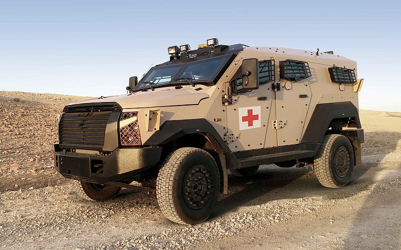 Plasan Sand Cat, armored vehicle, armored ambulance, SUV, military transport, Plasan, HD wallpaper