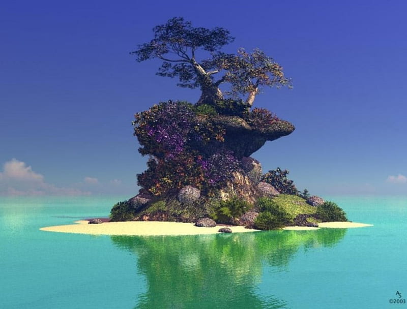 Island Abstract 3d And Cg Hd Wallpaper Peakpx