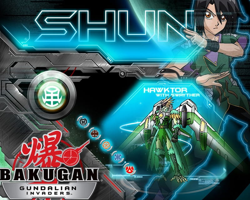 Shun Kazami, kazami, hawktor with swayther, bakugan, shun, HD wallpaper