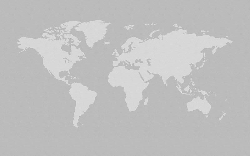 World map on a white wall, Earth, continents, world map concepts, white wall, HD wallpaper