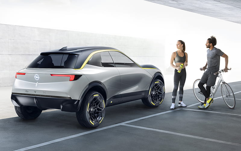 Opel GT X Experimental, 2018, rear view, exterior, electric crossover, electric cars, Opel, HD wallpaper