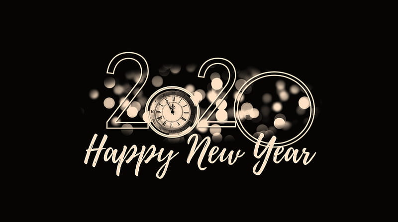 2020 Happy New Year Ultra, Holidays, New Year, Time, Year, Clock, newyear, 2020, HD wallpaper