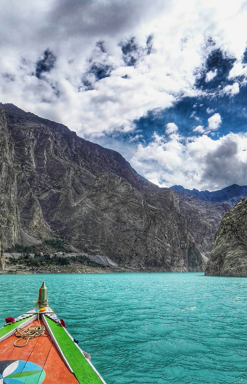 Attabad Lake by ik, attabad lake, beauty, gilgit, pakistan, khan, beauty of pakistan, galaxy, note, HD phone wallpaper