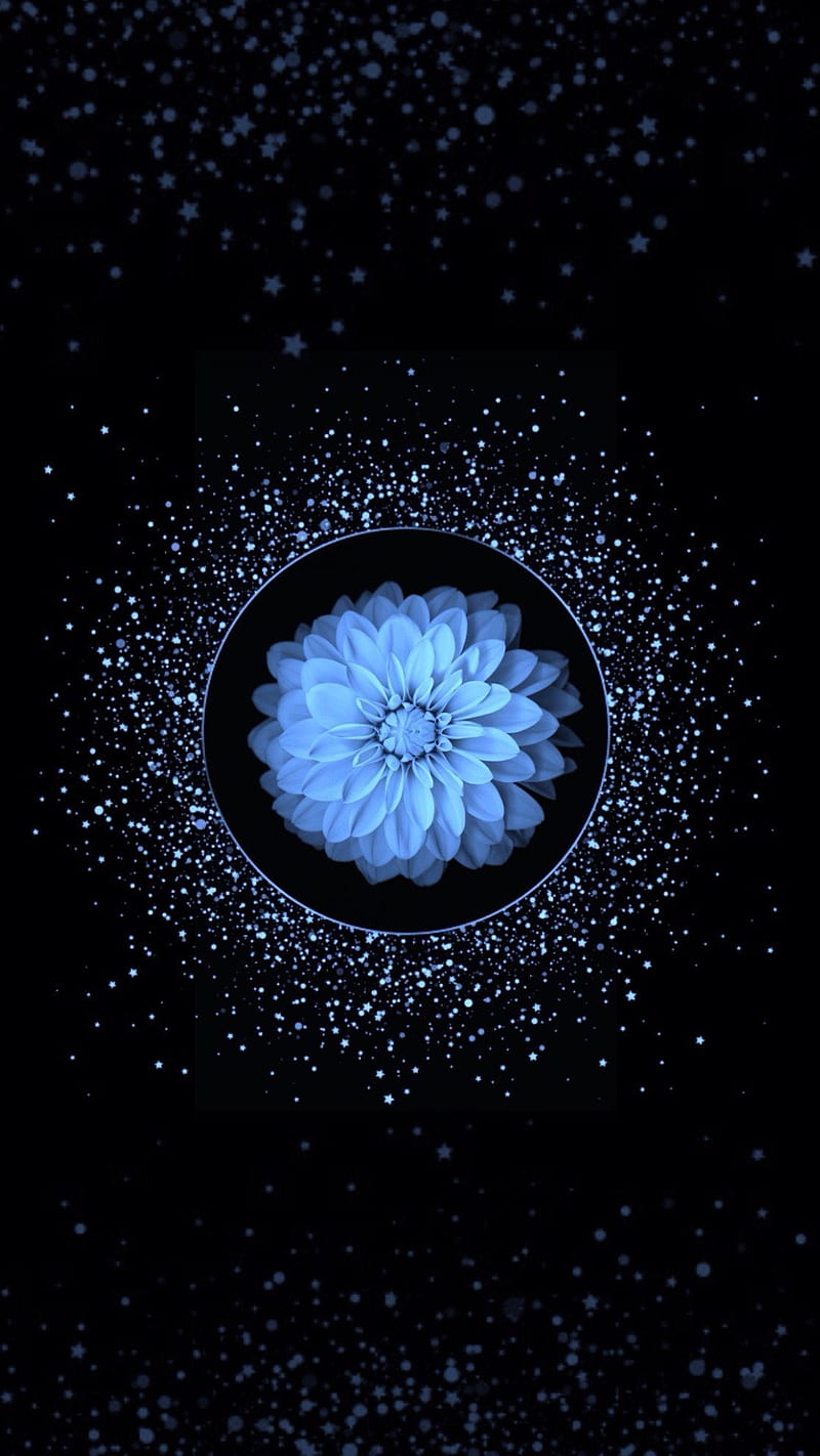 Flowerus, ball, blue, flower, planet, solar, HD phone wallpaper