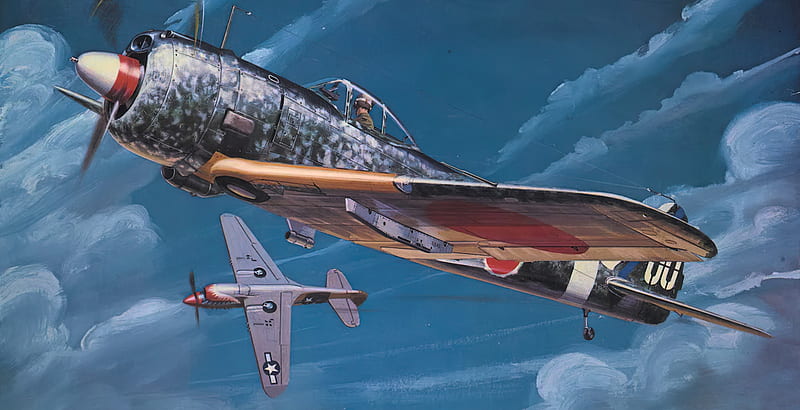 Military Aircraft, Aircraft, Artistic, Nakajima Ki-43, Warplane, HD wallpaper