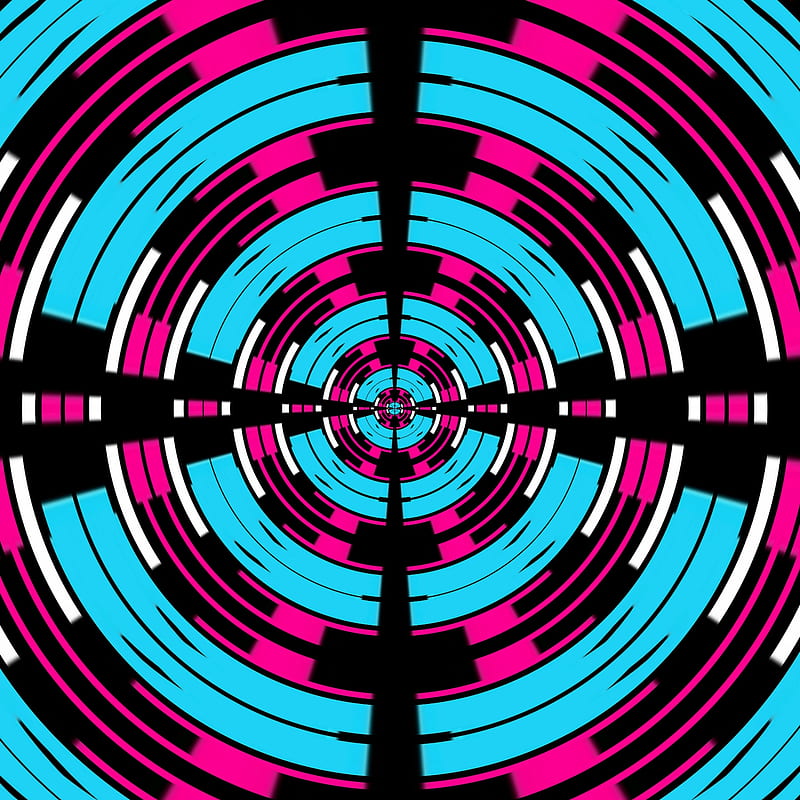 Bluepink Tighter, circle, color, concentric, cool, geometric, pink ...