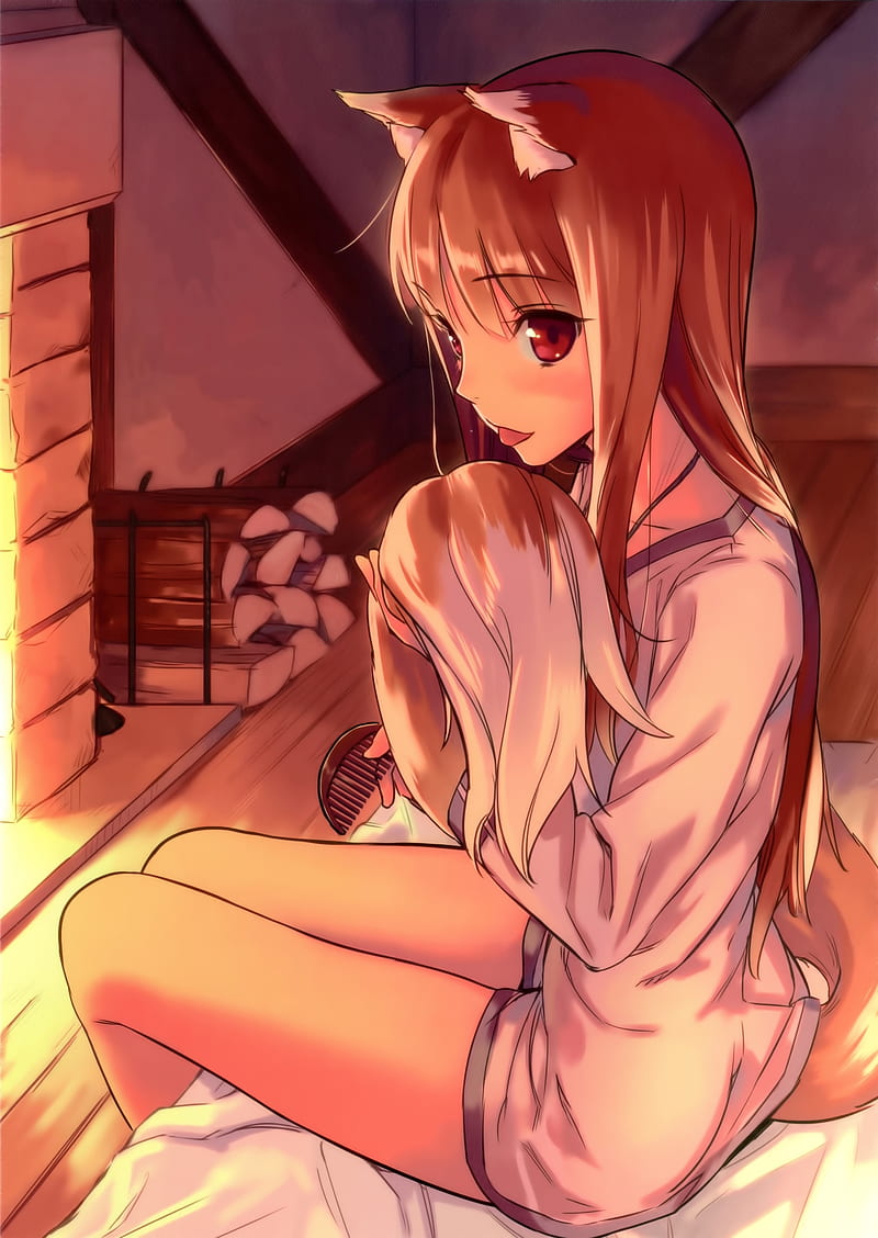 Spice and Wolf, anime girls, Holo (Spice and Wolf), HD phone wallpaper