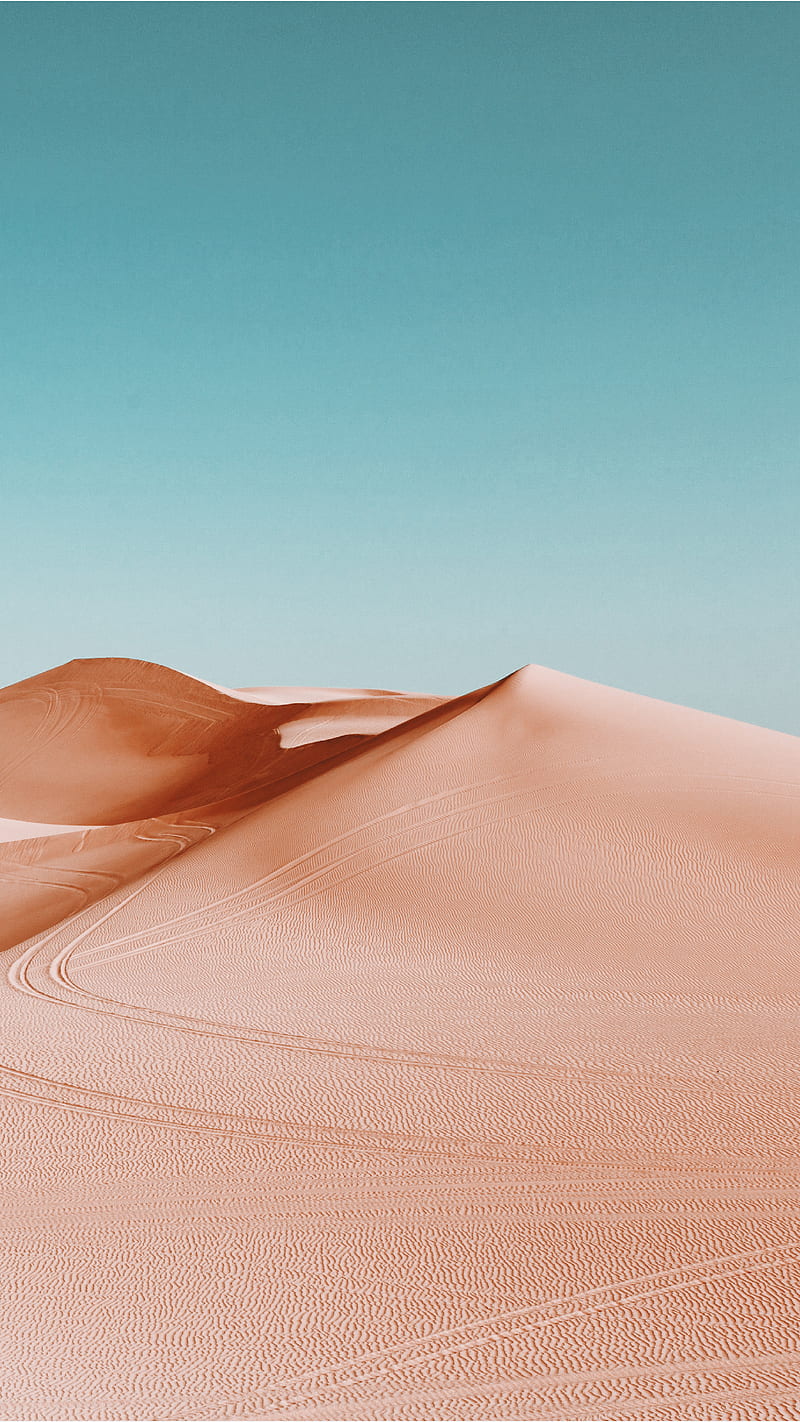 Desert Dunes Sky Teal, TheBlackCatPrints, africa, deserts, dune, sahara, turquoise sky, wasteland, HD phone wallpaper