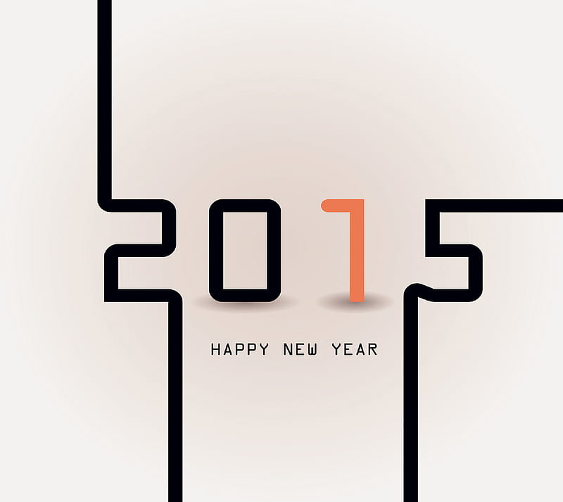 happy New YeaR 2015, black, iphone6, newyear, note4, s5, s6, style, white, HD wallpaper