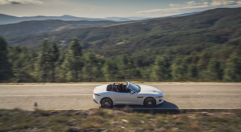 2021 Jaguar F-TYPE R-Dynamic P450 Convertible RWD (Color: Fuji White) - Side , car, HD wallpaper 2021 Jaguar F-TYPE R-Dynamic P450 Convertible RWD (Color: Fuji White) - Side , car, HD wallpaper