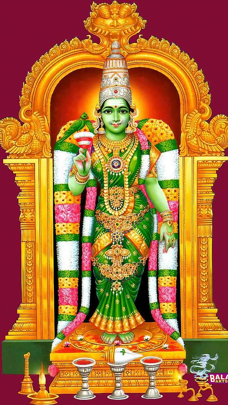 Madurai Meenakshi Amman, god madurai, lord, god, bhakti, devtional, HD phone wallpaper
