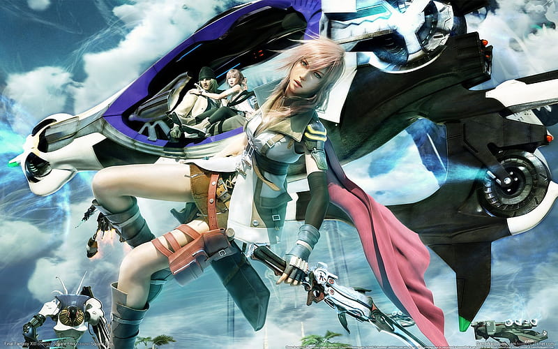 FF 13, art, fighter, ff, angel, video game, 13, game, abstract, women, fantasy, 3d, girl, anime, dream, fairy, final fantasy 13, HD wallpaper