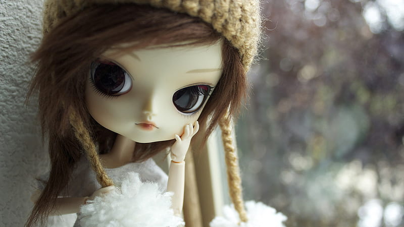 Gorgeous Girl Toy With Black Eyes Doll, HD wallpaper