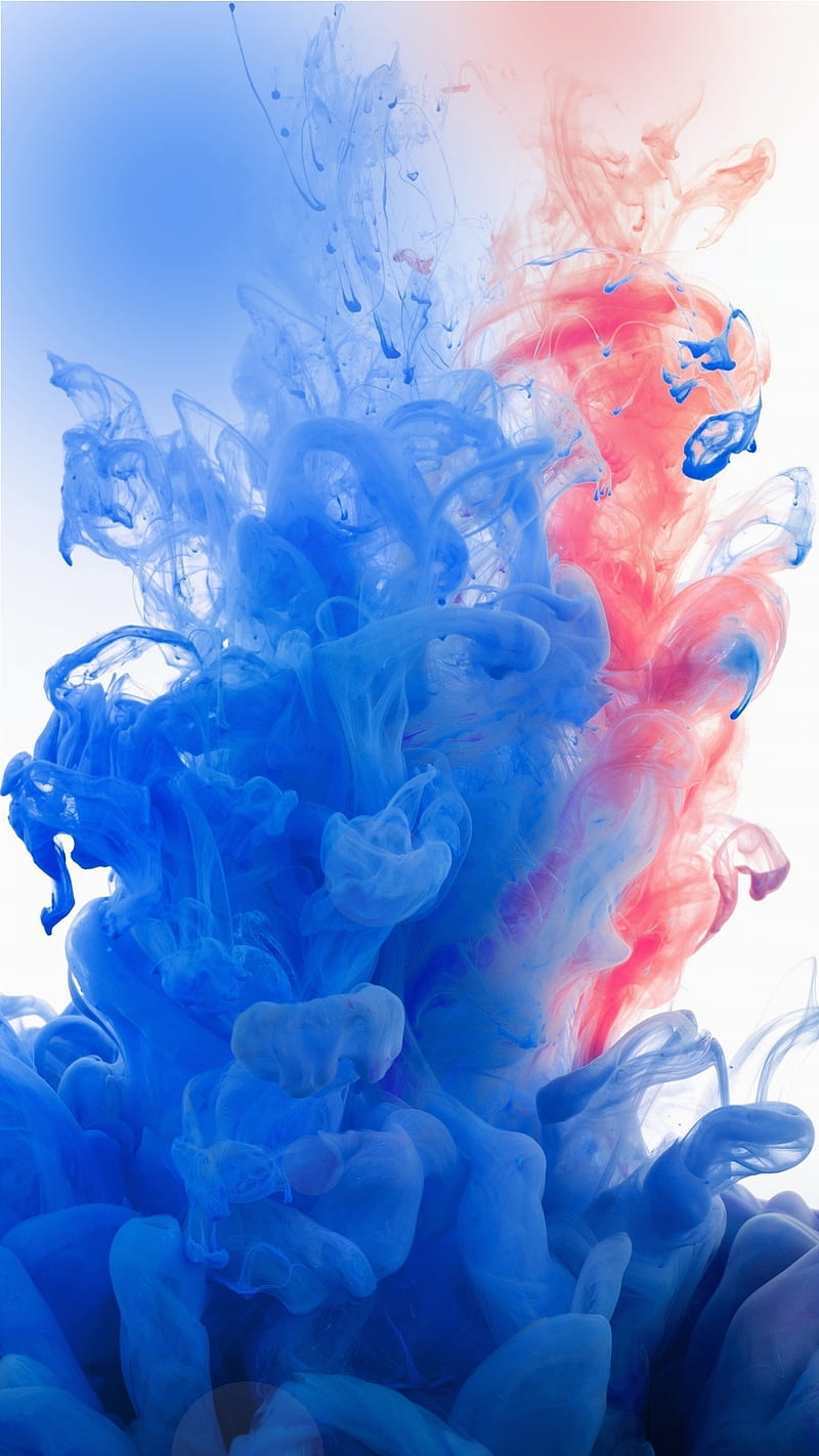 Smoke, abstract, bonito, blue, colorful, nice, red, HD phone wallpaper