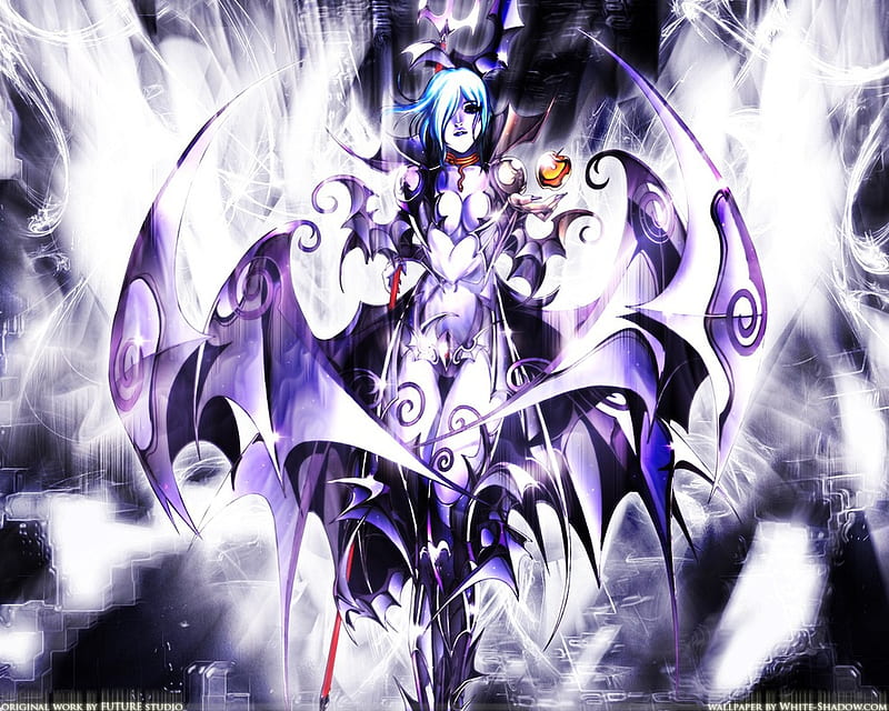 Chaotic Rule, cool, purple, gothic, anime, dark, queen, saint seiya, rule, HD wallpaper