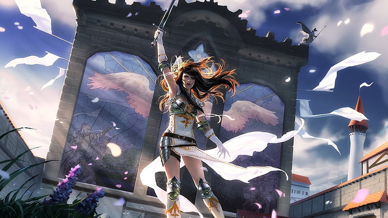 Girl With Sword Magic The Gathering, HD wallpaper