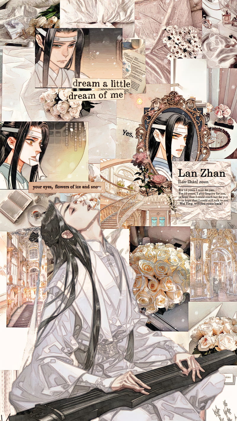 HD wallpaper lan zhan donghua theuntamed anime white bl edit lanzhan modaozushi