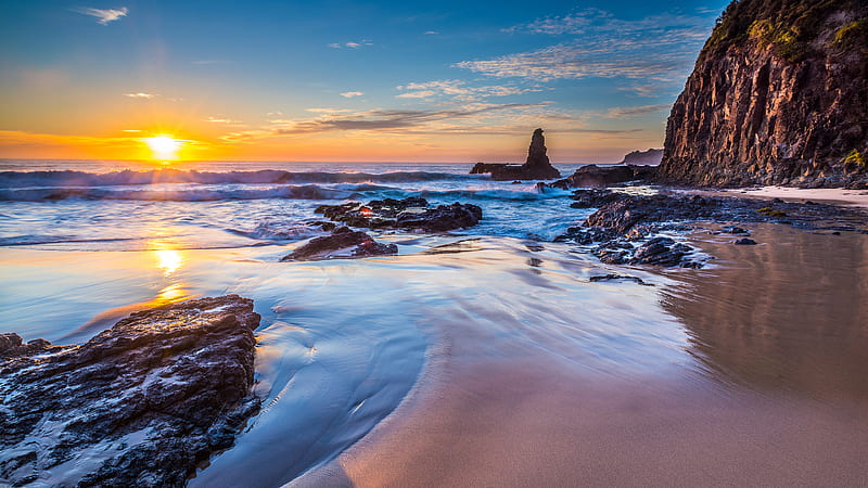 Jones Beach Australia, australia, beach, nature, graphy, sunrise, HD wallpaper