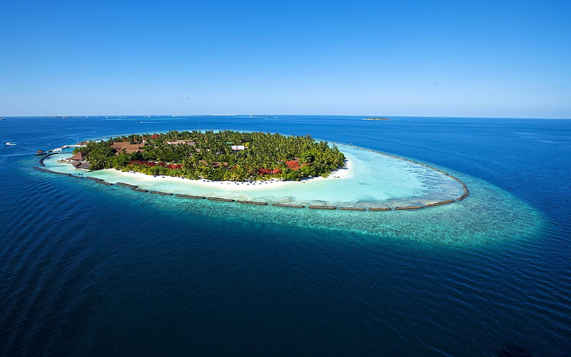 amazing maldives island view-beautiful scenic, HD wallpaper