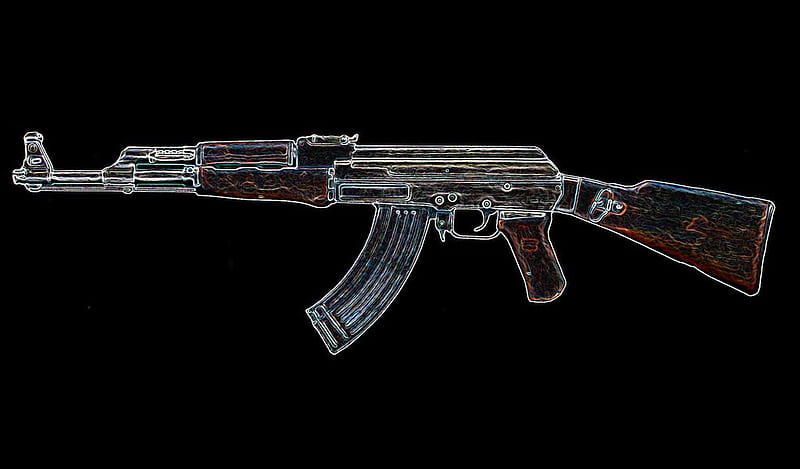 black ak47 wallpaper