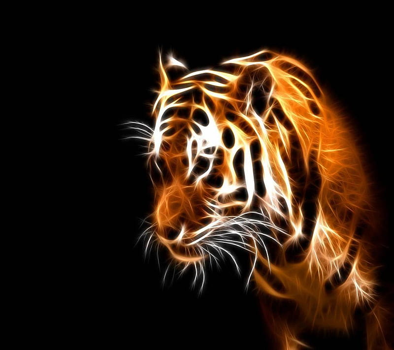 Tiger, abstract, cool, HD wallpaper