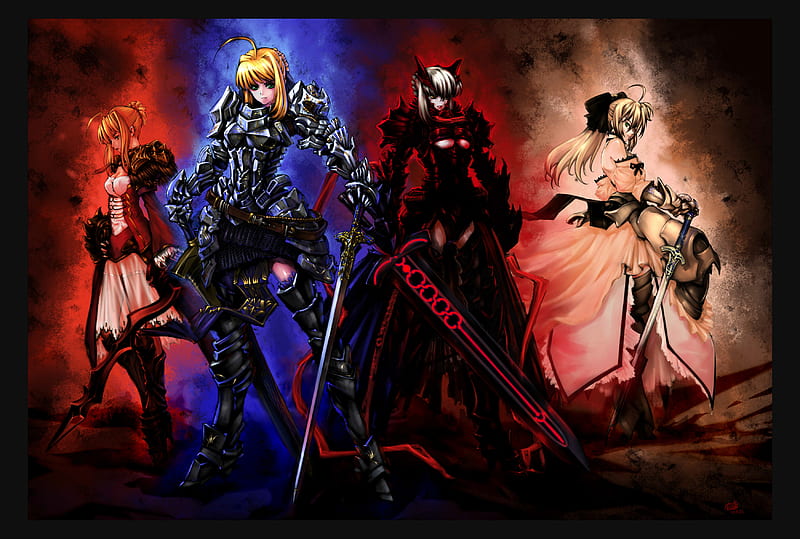Fate Series, Fate/Grand Order, Saber Alter , Saber (Fate Series) , Nero Claudius , Red Saber , Saber Lily, HD wallpaper