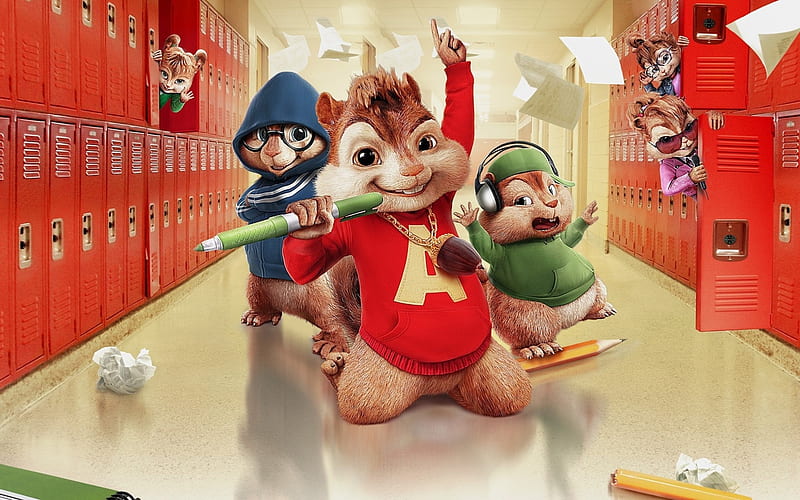 Alvin and the chipmunks, poster, veverita, movie, squirrels, funny, animal,  HD wallpaper | Peakpx