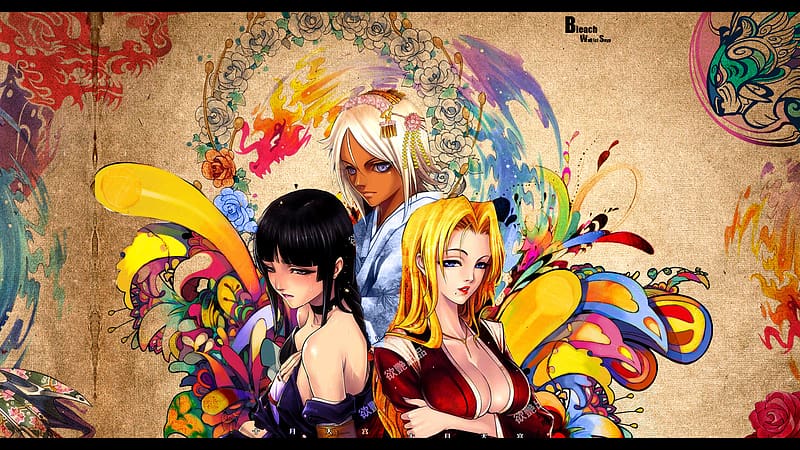 Anime, Bleach, Rangiku Matsumoto, Yoruichi Shihôin, Soifon (Bleach), HD wallpaper