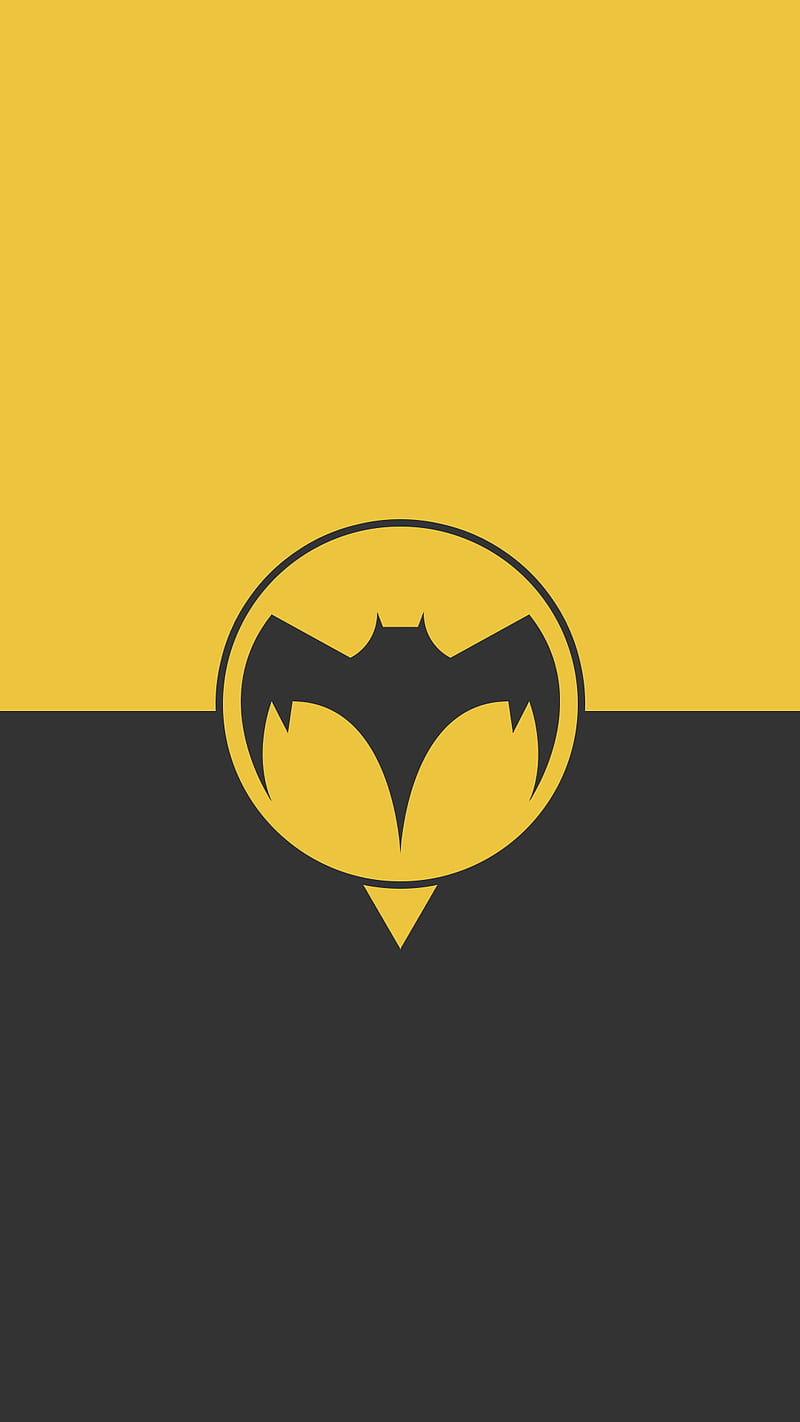 Batman, 2018, black, dark, flat, hero, logo, yellow, HD phone wallpaper |  Peakpx