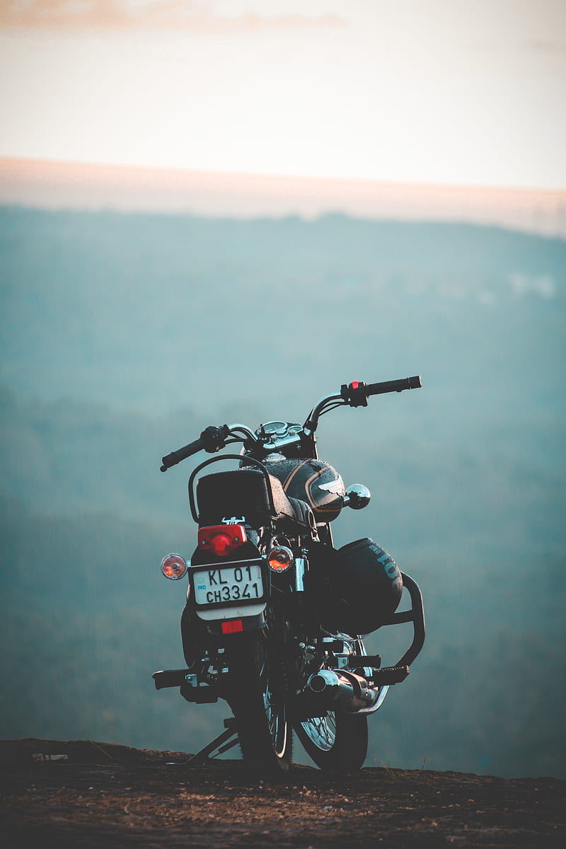 motorcycle, bike, rear view, transport, HD phone wallpaper