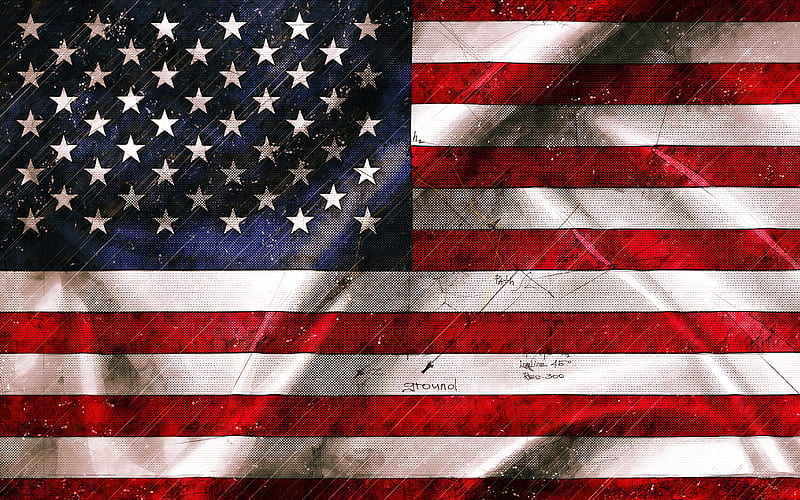 American flag grunge art, USA, national symbols, Flag of America, creative, US Flag, America, grunge USA flag, United States of America, US flag, Flag of USA, HD wallpaper