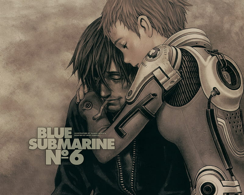 Blue Submarine No 6, submarine, blue, anime, HD wallpaper