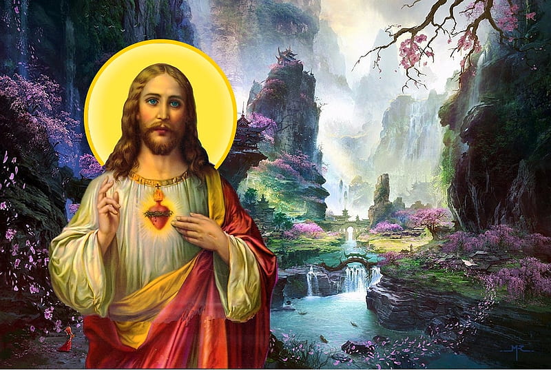 Sacred Heart of Jesus, christ, jesus, god, love, HD wallpaper