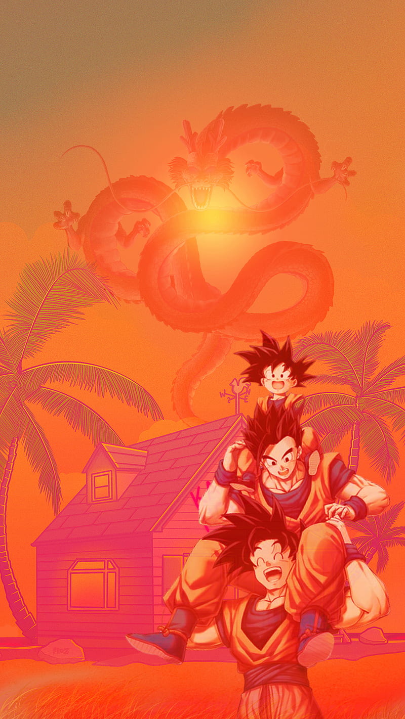 Desenho do goku,gohan e goten