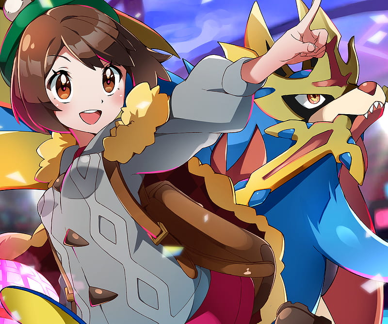 Download Zacian And Zamazenta Playing Together Wallpaper