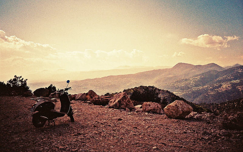 Mountains above Monaco - Beautiful Lomo Landscape, HD wallpaper