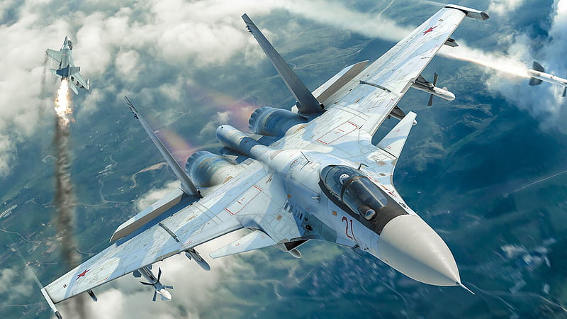 Jet Fighters, Sukhoi Su-33, Aircraft, Artistic, Jet Fighter, Warplane, HD wallpaper