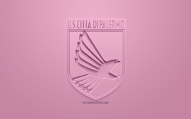 Palermo FC Club Logo Symbol Black Serie A Football Calcio Italy