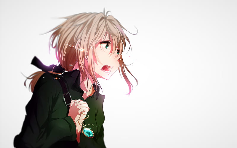 Violet Evergarden, cry, manga, anime characters, HD wallpaper