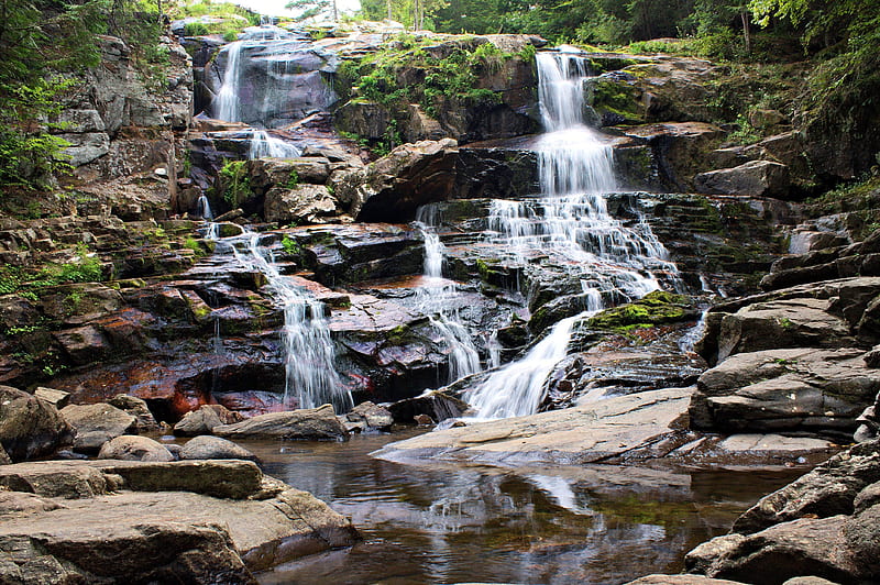 Shelving Rock Falls, water, scenic, adirondack mountains, adirondacks, waterfalls, falls, HD wallpaper