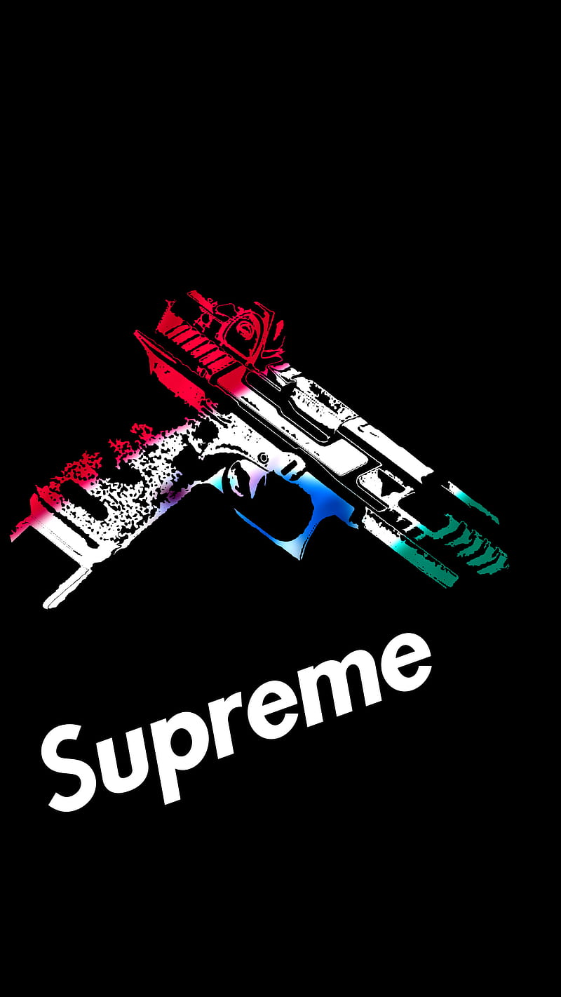 Supreme Gun, boss, hackers, like, logos, mask, no, one, original, silver, trust, HD phone wallpaper