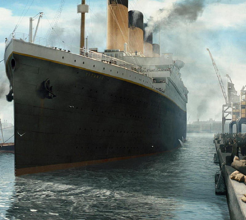 Titanic Sets Sail, movie, ship, HD wallpaper