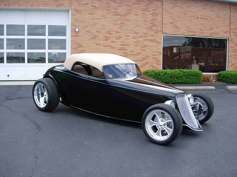 '33 Ford Speedster, 33, rod, custom, antique, hotrod, speedstar, ford, car, hot, speedster, classic, 1933, street, vintage, HD wallpaper