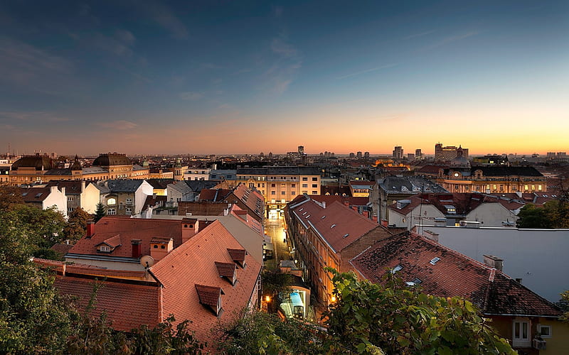 Zurich, urban peyzad, Switzerland, urban panorama, roofs of houses, HD wallpaper