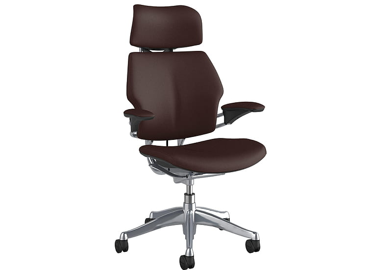 dom Headrest Polished Aluminium - Leather Bizon Twlight Blue, office chairs online, Office Desk Chair, Ergonomic Office Chair, Ergonomic Office Furniture, HD wallpaper