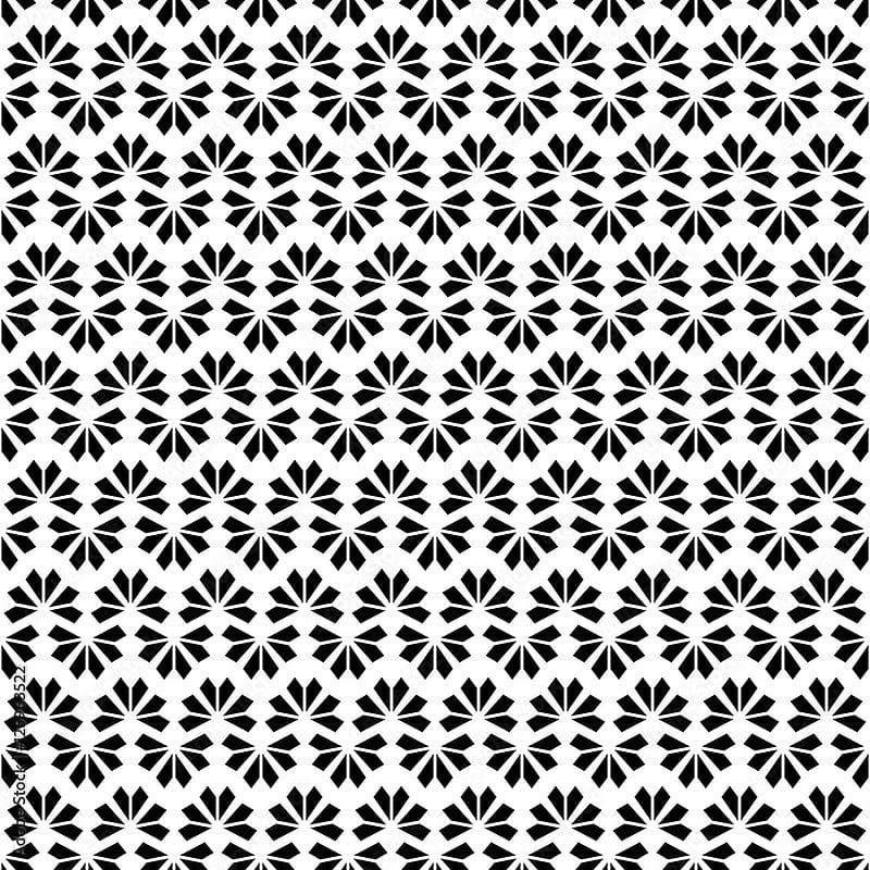 Black white background vector. Abstract modern flower geometric pattern. Stock Vector, Black and White Abstract Floral, HD phone wallpaper