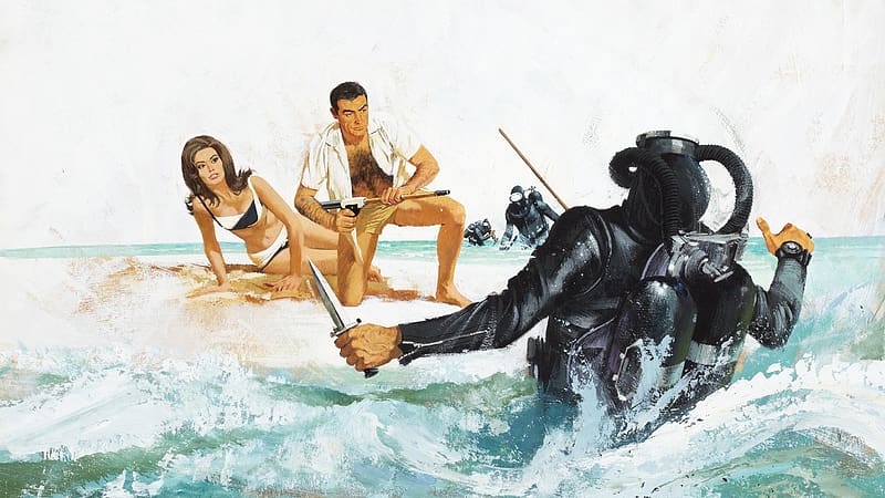 James Bond, Movie, Sean Connery, Thunderball, Claudine Auger, Domino Vitali, HD wallpaper